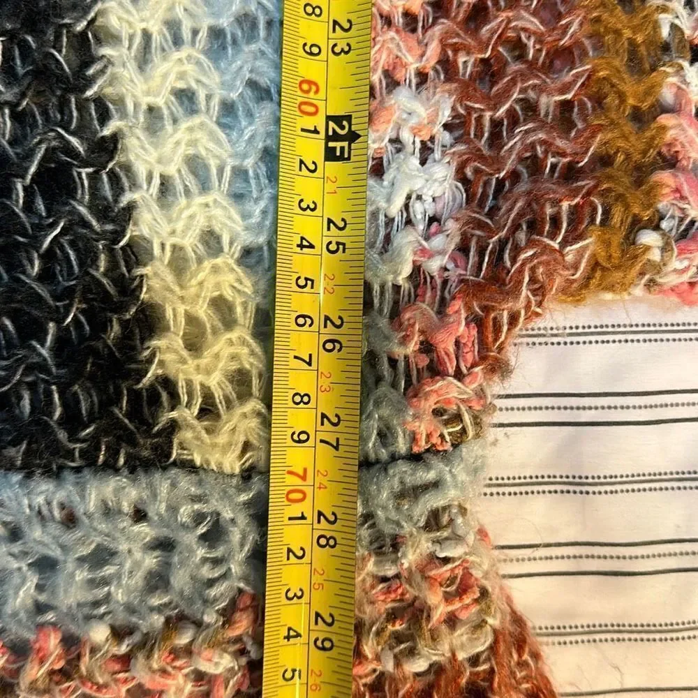 Off Shoulder BKE Multicolored Knit thin sweater Size L